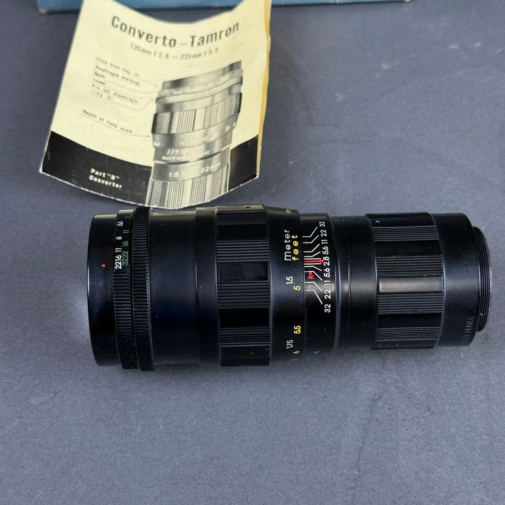 Tamron Converto-Tamron 135-225mm Vintage Lens Japan M42 screw mount